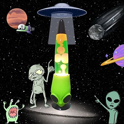 Alien Lava Lamp UFO Groovy Motion Lava Desk Lamp For Bedrooms Novelty Gift • $39.95