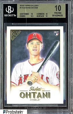 2018 Topps Gallery #116 Shohei Ohtani Angels RC Rookie BGS 10 PRISTINE • $0.99