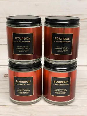 X4 Bath & Body Works Mens Bourbon Single Wick Candles • $44.96