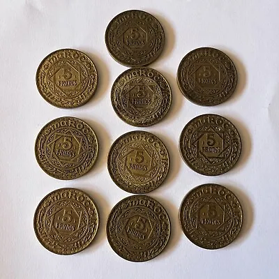 1946 Morocco 5 Francs Coins 1365 Lot Of 15 • $29.95