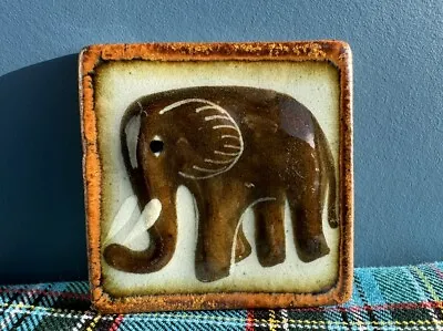 Tenampa Stoneware Tile Elephant Mexican Design • £5