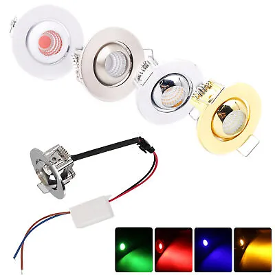 Dimmable Mini 3W COB LED Recessed Downlight Ceiling Red Green Blue Lamp Bulb • $6.57