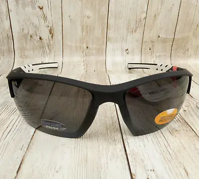 Pugs Gear Rubberized Black Silver Mirror Wrap Sunglasses - AIR SS7 (02) • $11.01