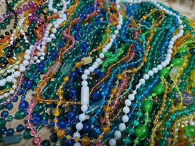 #W-Vintage Plastic New Orleans Mardi Gras 1970's- Carnival Parade Beads -3 Dozen • $7.25