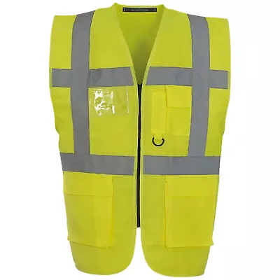 £6.99 • Buy Hi Vis Viz Executive Vest High Visibility Work Waistcoat Reflective Safety Top