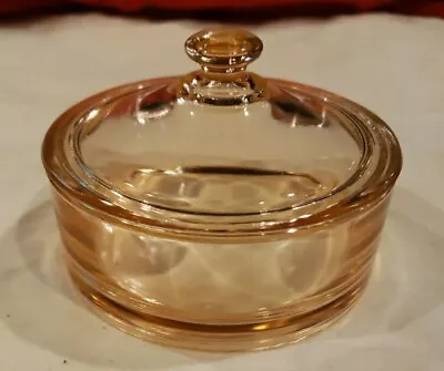 Covered Vintage Yellow Glass Dish • $14.99