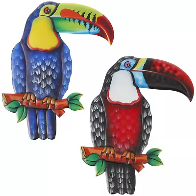 2Pcs Hornbill Wall Decor Metal Realistic Hornbill Wall Sculptures Art. • £13