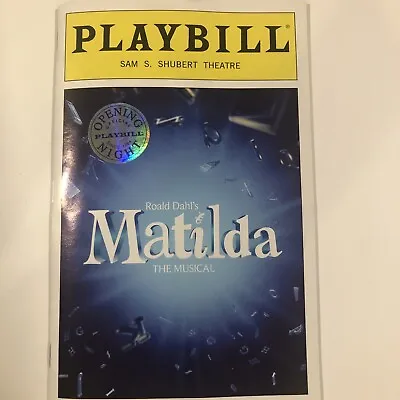 Matilda The Musical Playbill Opening Night W/sticker April 11 2013 • $15