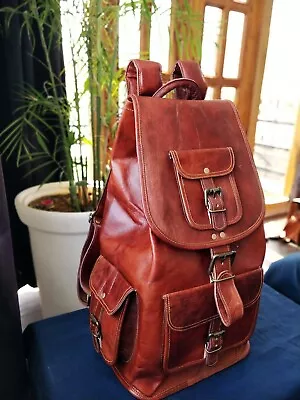 Genuine Leather BackPack Rucksack Travel For Strongest Men's And Women's Bag • $89.56