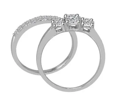 £1190.83 • Buy Matching Wedding Bridal Ring Set I1 G 1.10 Ct Round Cut Diamond 14k White Gold