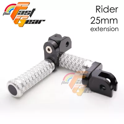 For Dragster 800 RR RC 15-19 18 17 M-GRIP Front Footpegs 25mm Adjustable Silver • $85.62