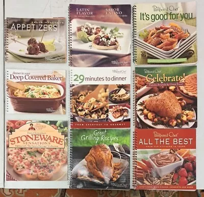 Pampered Chef Cookbooks Lot Of Nine Appetizers Grilling #5.2.13 • $19.99