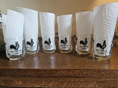 Vintage Libbey Juice Drinking Glasses Cherub Rooster Weathervane Horse Fish Cup • $19.99