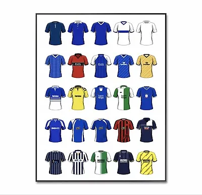 Millwall Football Shirt Poster Millwall Poster A4 Print Gift Millwall Wall Art • £5.99