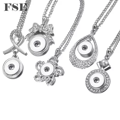 Multi Styles Snap Pendant Necklace 18-20mm Snap Jewelry Fit 18mm Snap Button • $2.48