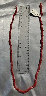 Red Coral Small Chip Beads • $4.99