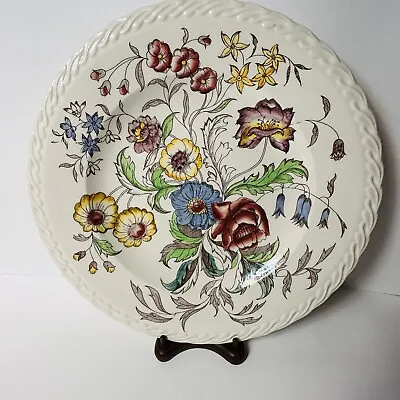 Vtg Vernon Kilns CA Pottery May Flower 12” Chop Plate Hand Painted Under Glaze • $39.90