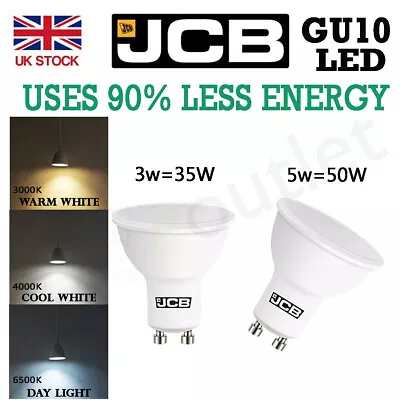 LED GU10 Bulbs 3w=35w 5W=50W Spot Light Lamp Downlight Warm Cool Day White • £6.49
