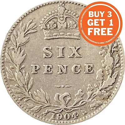 Silver Sixpence Edward Vii Coin Choice Of Year 1902 To 1910 • £11.99