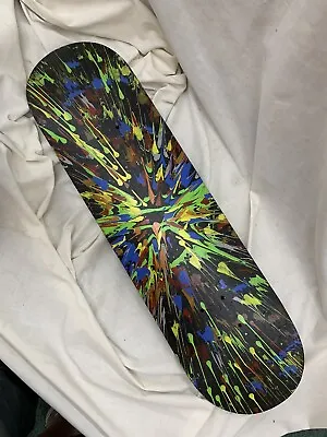 Vintage Hand Spin Painted Skateboard Deck Wall Spin Art Creative Design • $129.99