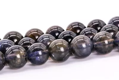 6MM Genuine Natural Brown Purple Iolite Beads Grade A Round Gemstone Loose Beads • $7.01