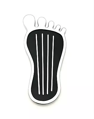 Vintage Gas Pedal Bare Foot Pad Cover Cal Custom SoCal Hot Rat Rod Black Chrome  • $22.97