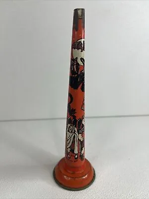 Vintage Halloween Tin Metal 1950's Noisemaker Horn US METAL TOY MFG • $22