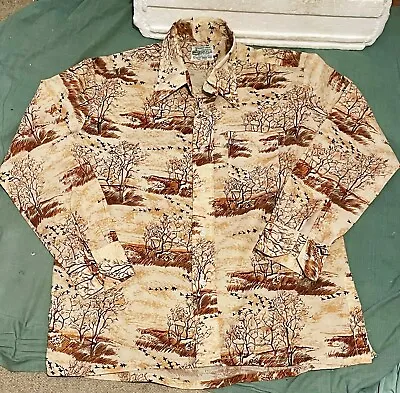 VINTAGE Kmart Permanent Press LS Button Up Shirt Mens 1970s RETRO DISCO - 100cm • $60