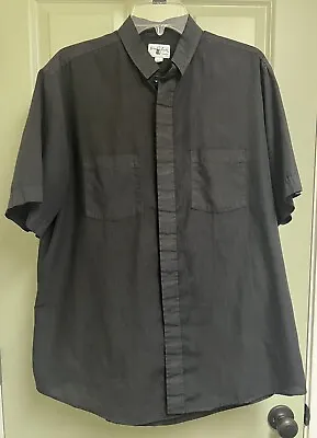 FRIAR TUCK Canada Mens Black Collar SS Shirt Clergy Size 16.5 Button Up • $10