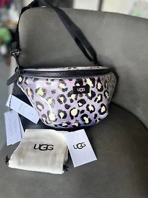 UGG Nasha Purple Leopard Belt Bag Fanny Pack Crossbody • $69