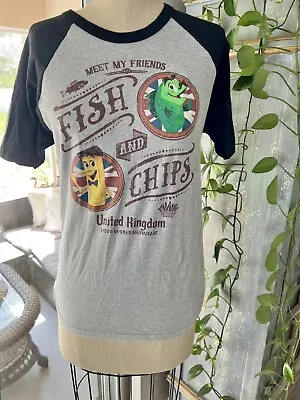 Disney Parks T Shirt Epcot United Kingdom Wold Showcase Fish & Chips Small • $21