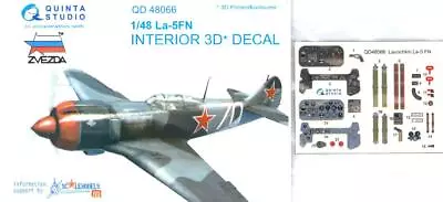 Quinta Studios 1/48 LAVOCHKIN La-5FN DECAL COLORED INTERIOR SET Zvezda • $12.99