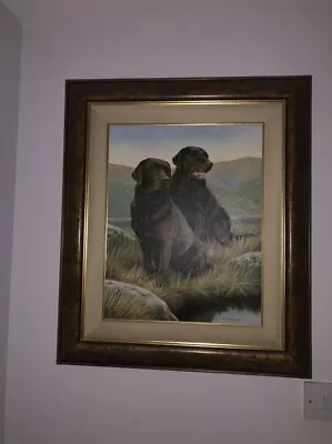 £3885 • Buy Nigel Hemming Hot Chocolate  - Original Painting Chocolate Labradors - £8000