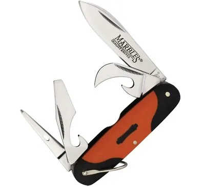Marbles Scout Tools Pocket Knife Stainless Steel Blades Black/Orange G10 Handle • $15.79