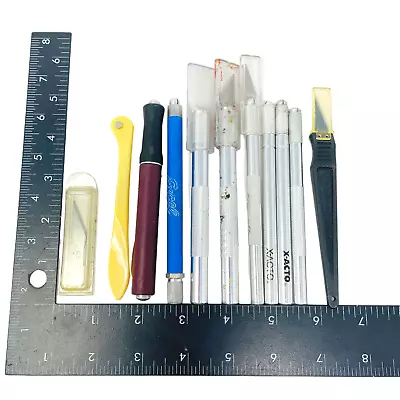 11 Pcs X-ACTO & Assorted Scalpel Knife Engraving Hand Pen Cutter Tool And Blades • $30.37