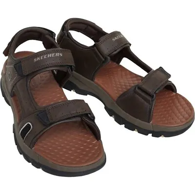 SKETCHERS Men Relaxed Fit Slip On Luxe Foam Cushioned TresHirano Sandals-UK 6-12 • £69.99