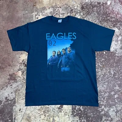 2002 Eagles Tour Don Henley Vintage Rock Band Anvil Black T-Shirt XL • $39.97