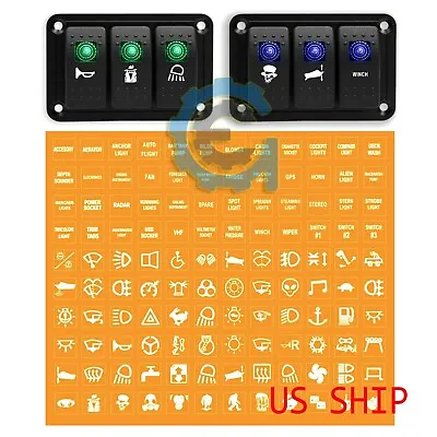 Clear Rocker Switch Label Decal Circuit Panel Sticker Car Boat Truck Marine • $6.95