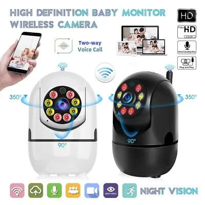 £14.99 • Buy V380 Pro HD 1080P Security Camera Indoor WiFi Home IP Surveillance Baby Monitor
