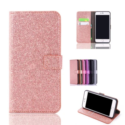 $14.59 • Buy For IPhone 15 14 13 Pro 7 8+ Bling Magnetic Flip Leather Wallet Stand Case Cover
