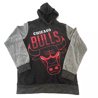 Chicago Bulls Sweatshirt Mens Medium Black Hoodie Pullover NBA UNK Retro 90’s • $20