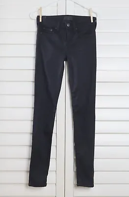 VINCE $295 Solid Black Stretch Cotton Riley Skinny Fit Leggings Jeans Size 26 • $34.99