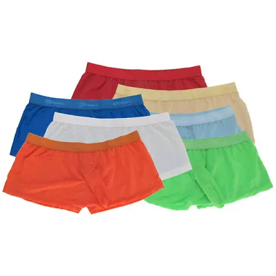 KB003N Mens Soft Trunks W/ Sleeve Low Rise Soft Smooth Semi C-thru • $10.99