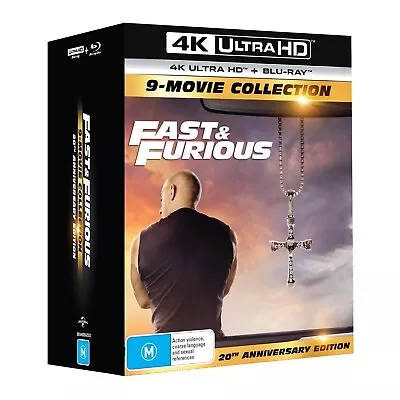 Fast & Furious - 9 Movie Collection (4K UHD + Blu-Ray) New & Sealed - Region B • $189.90