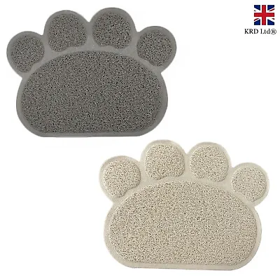 £4.55 • Buy Pet Feeding Mat Paw Shape Non Slip Door Mat Dog Cat Food Bowl Indoor Placemat UK