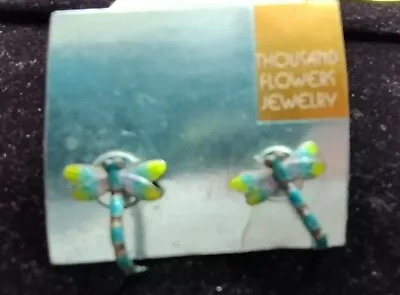 Thousand Flowers Jewelry Dragonfly Earrings Sterling Silver Museum Of Jewelry • $62.50