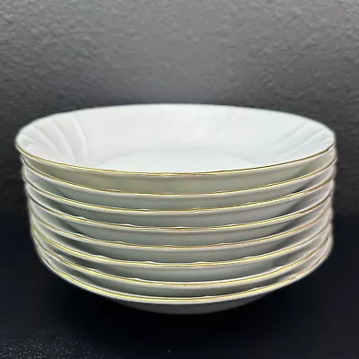One Mikasa Wedding Band Soup Cereal Bowl Replacement L9709 7.75  White Gold • $9.99