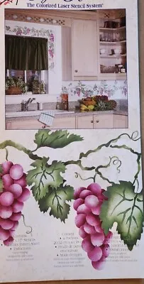 Plaid Grape Vine Colorized Laser Cut Stencil System 1996 # 29001 Winery New • $14.95