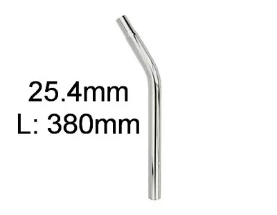 NEW Bicycle Lay-Back Steel Seat Post W/O Support 25.4mm Chrome Old School BMX • $10.99