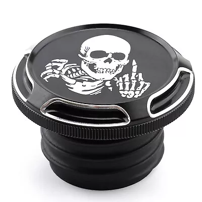 $15.42 • Buy 1x Skull Fuel Tank Gas Cap Cover Fit For Harley Softail Road King Dyna Low Rider